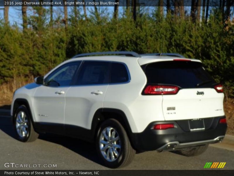 Bright White / Indigo Blue/Brown 2016 Jeep Cherokee Limited 4x4