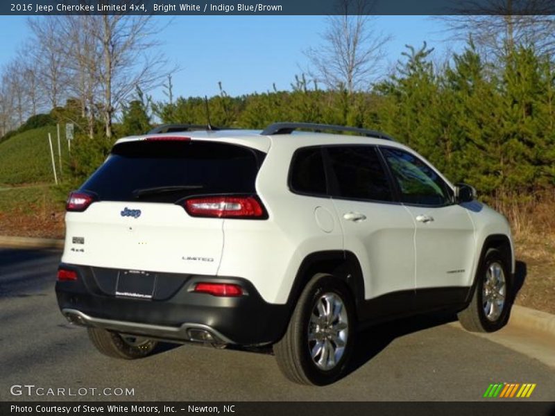 Bright White / Indigo Blue/Brown 2016 Jeep Cherokee Limited 4x4