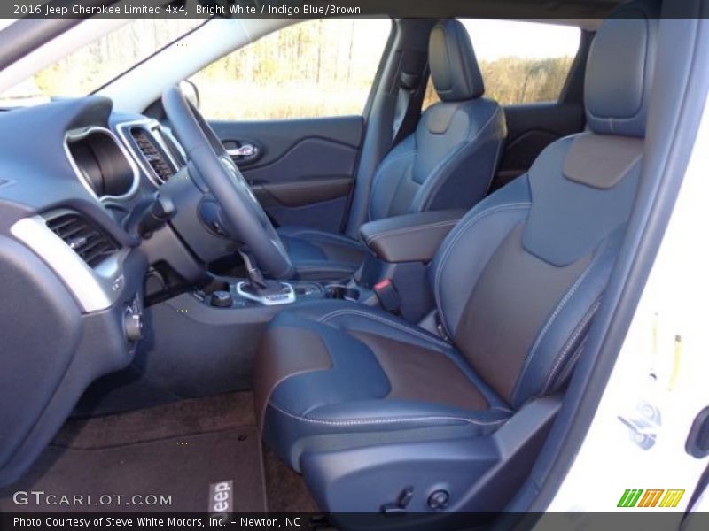 Bright White / Indigo Blue/Brown 2016 Jeep Cherokee Limited 4x4