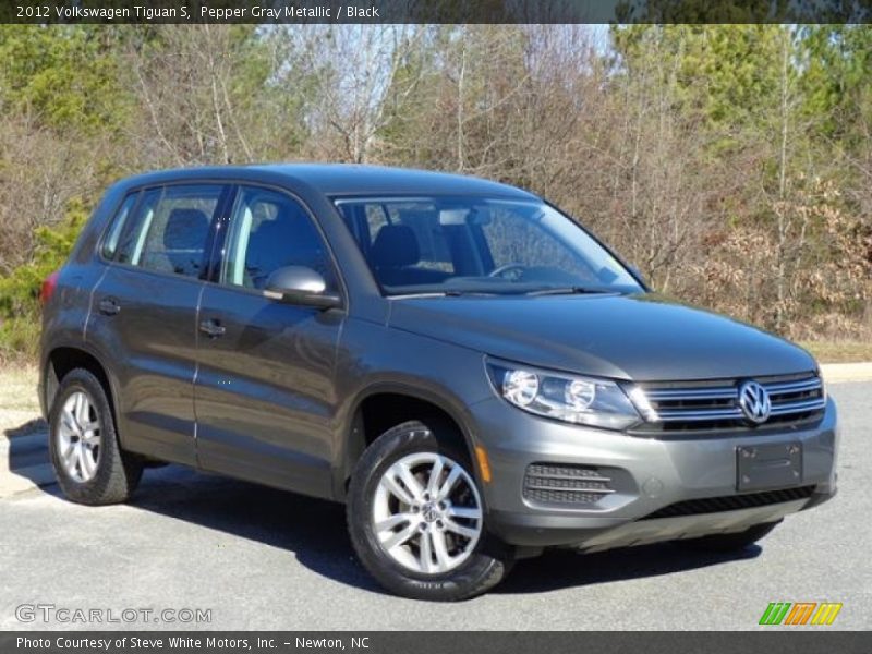 Pepper Gray Metallic / Black 2012 Volkswagen Tiguan S