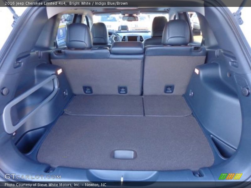 Bright White / Indigo Blue/Brown 2016 Jeep Cherokee Limited 4x4