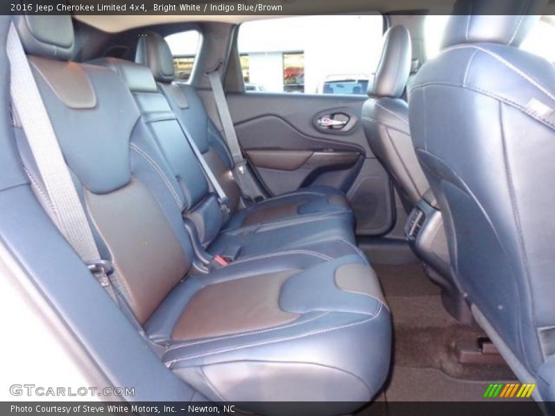 Bright White / Indigo Blue/Brown 2016 Jeep Cherokee Limited 4x4