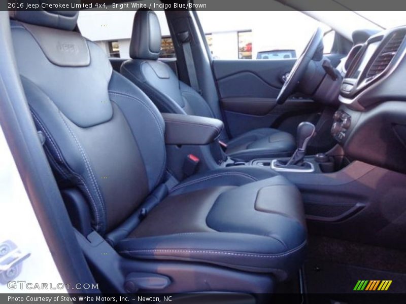 Bright White / Indigo Blue/Brown 2016 Jeep Cherokee Limited 4x4