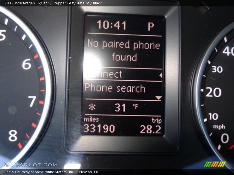 Pepper Gray Metallic / Black 2012 Volkswagen Tiguan S