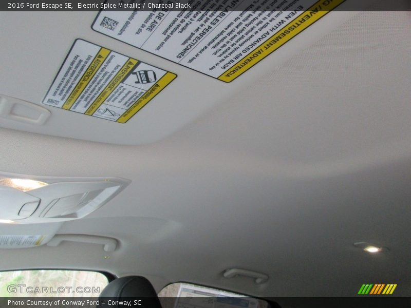 Electric Spice Metallic / Charcoal Black 2016 Ford Escape SE