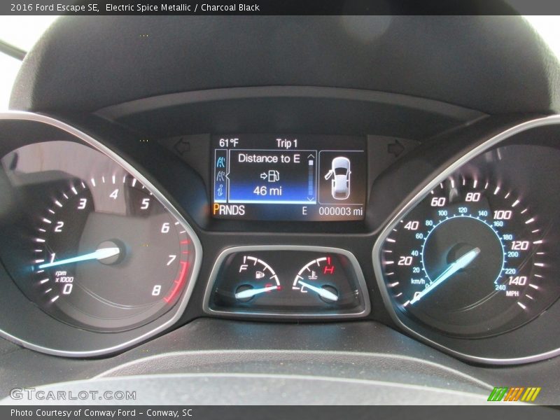 Electric Spice Metallic / Charcoal Black 2016 Ford Escape SE