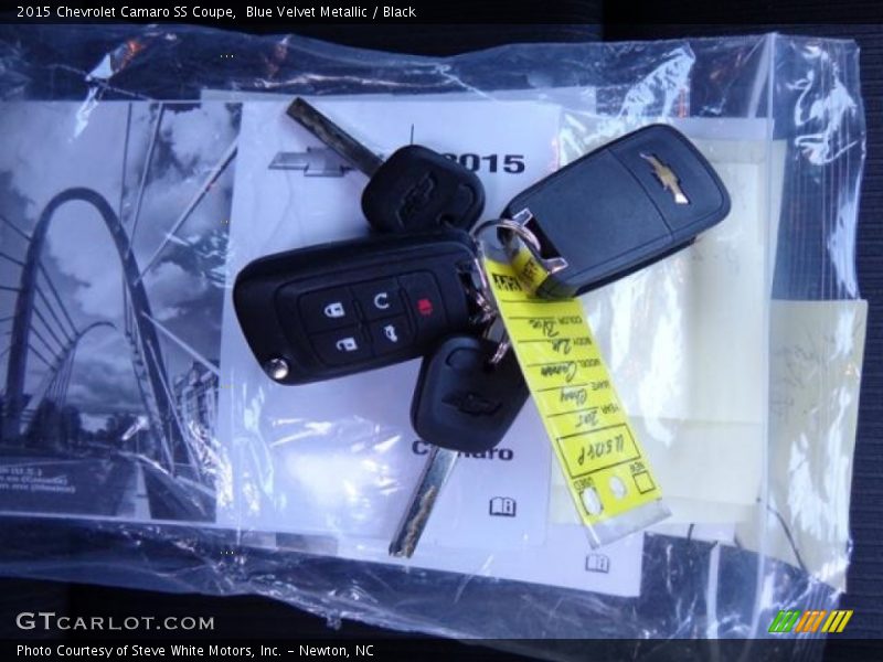 Blue Velvet Metallic / Black 2015 Chevrolet Camaro SS Coupe