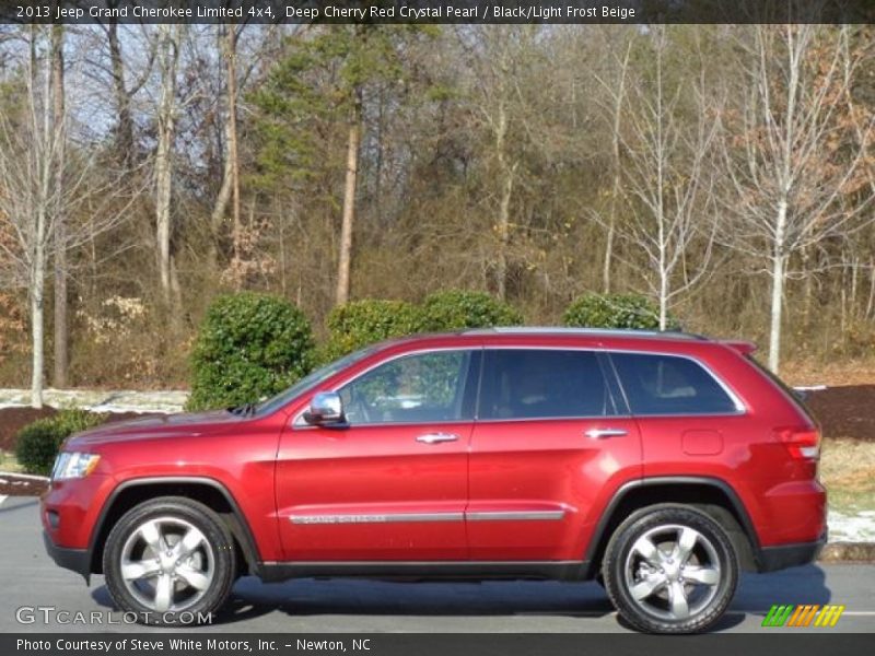 Deep Cherry Red Crystal Pearl / Black/Light Frost Beige 2013 Jeep Grand Cherokee Limited 4x4