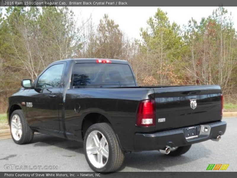 Brilliant Black Crystal Pearl / Black 2016 Ram 1500 Sport Regular Cab