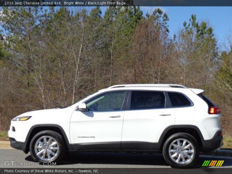 Bright White / Black/Light Frost Beige 2016 Jeep Cherokee Limited 4x4