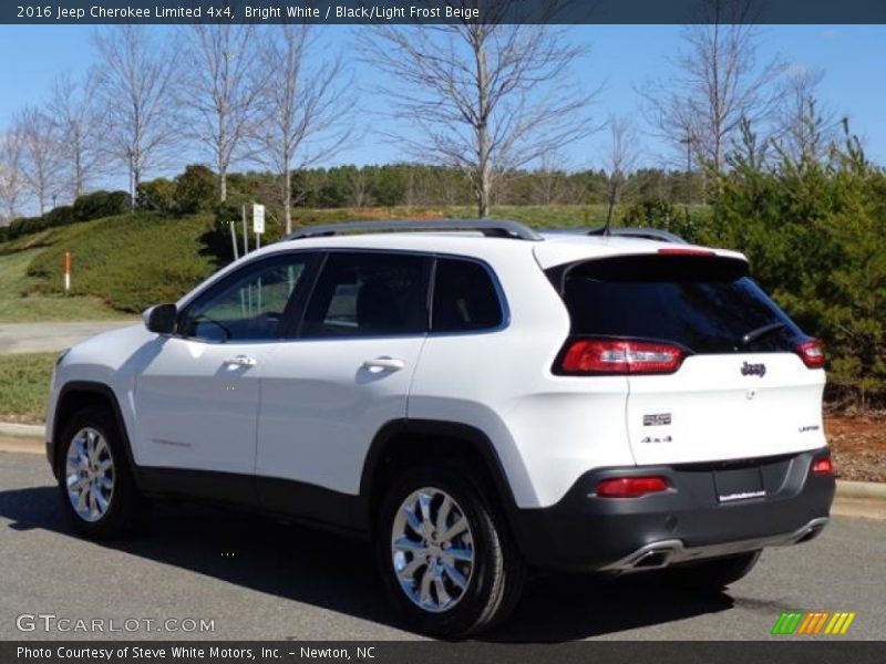Bright White / Black/Light Frost Beige 2016 Jeep Cherokee Limited 4x4