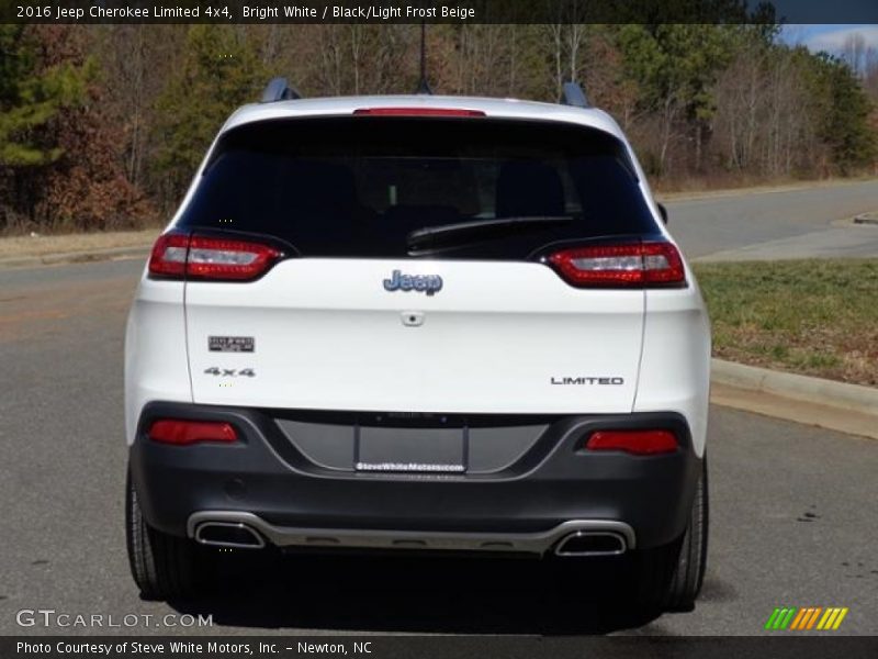 Bright White / Black/Light Frost Beige 2016 Jeep Cherokee Limited 4x4