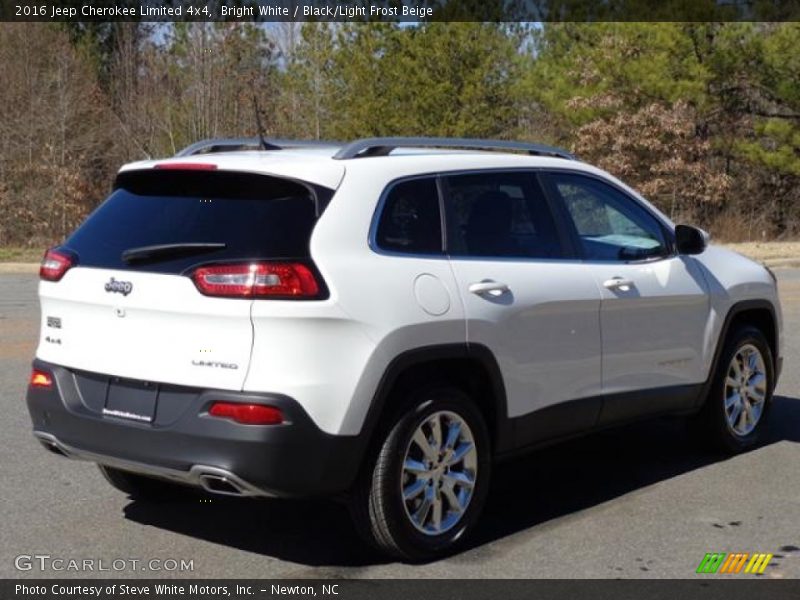 Bright White / Black/Light Frost Beige 2016 Jeep Cherokee Limited 4x4