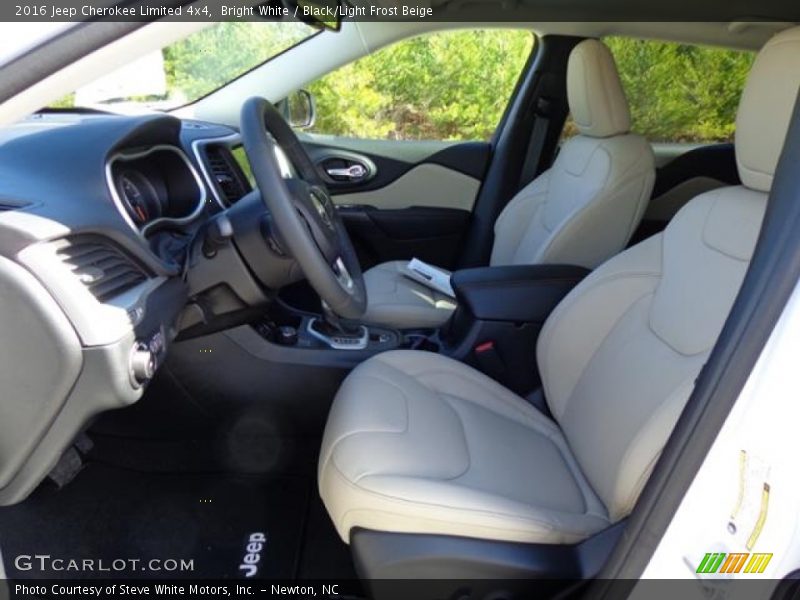 Bright White / Black/Light Frost Beige 2016 Jeep Cherokee Limited 4x4
