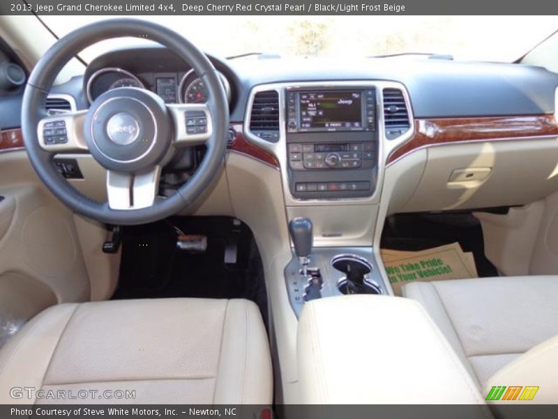 Deep Cherry Red Crystal Pearl / Black/Light Frost Beige 2013 Jeep Grand Cherokee Limited 4x4