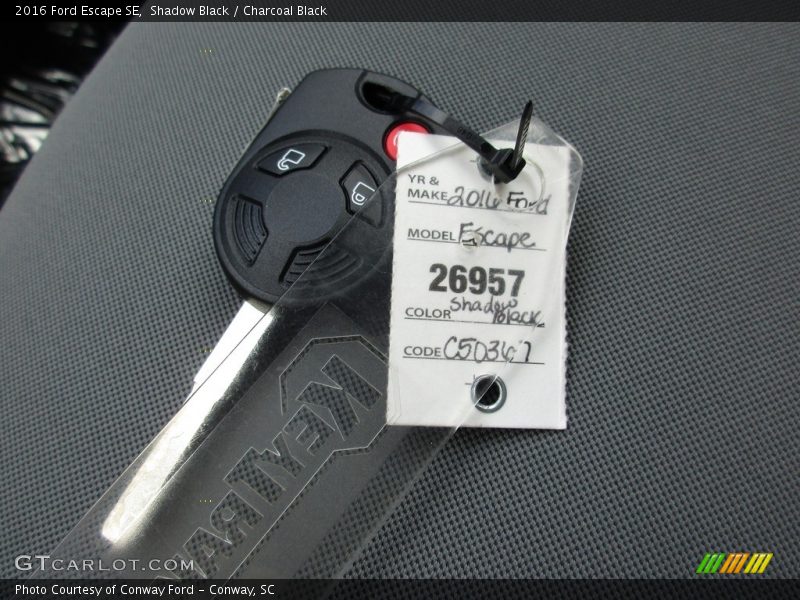 Shadow Black / Charcoal Black 2016 Ford Escape SE