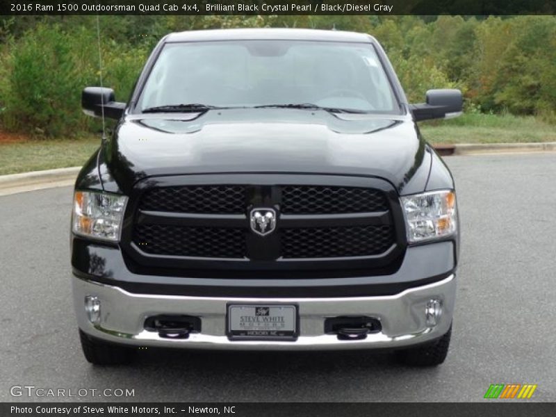Brilliant Black Crystal Pearl / Black/Diesel Gray 2016 Ram 1500 Outdoorsman Quad Cab 4x4