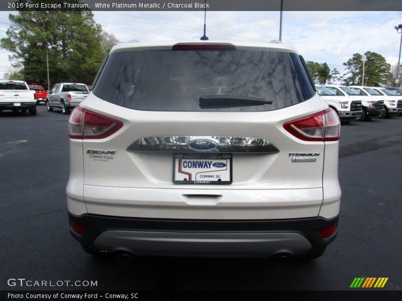 White Platinum Metallic / Charcoal Black 2016 Ford Escape Titanium