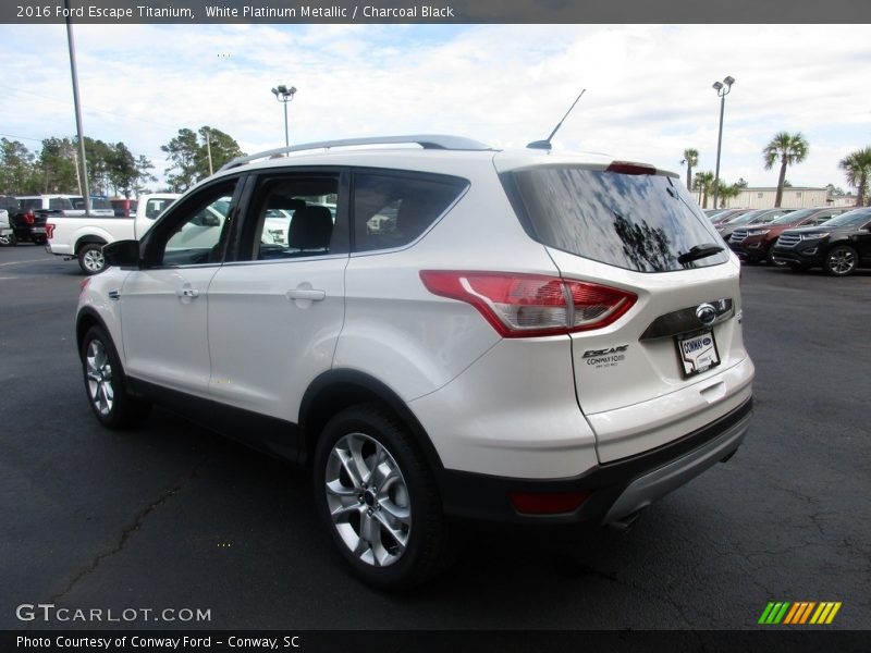 White Platinum Metallic / Charcoal Black 2016 Ford Escape Titanium