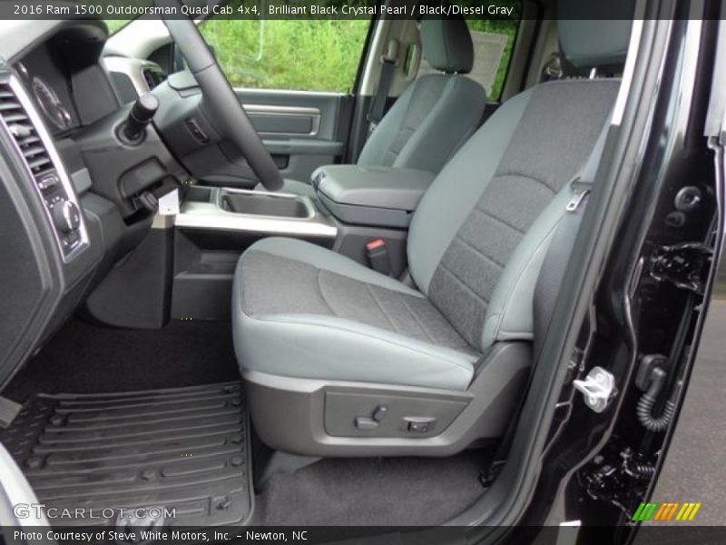 Brilliant Black Crystal Pearl / Black/Diesel Gray 2016 Ram 1500 Outdoorsman Quad Cab 4x4