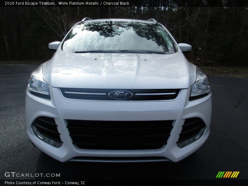 White Platinum Metallic / Charcoal Black 2016 Ford Escape Titanium