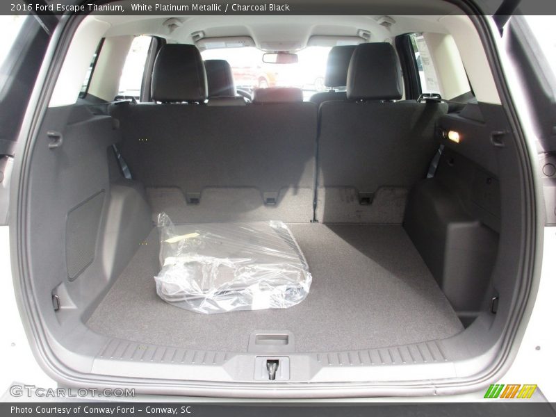 White Platinum Metallic / Charcoal Black 2016 Ford Escape Titanium