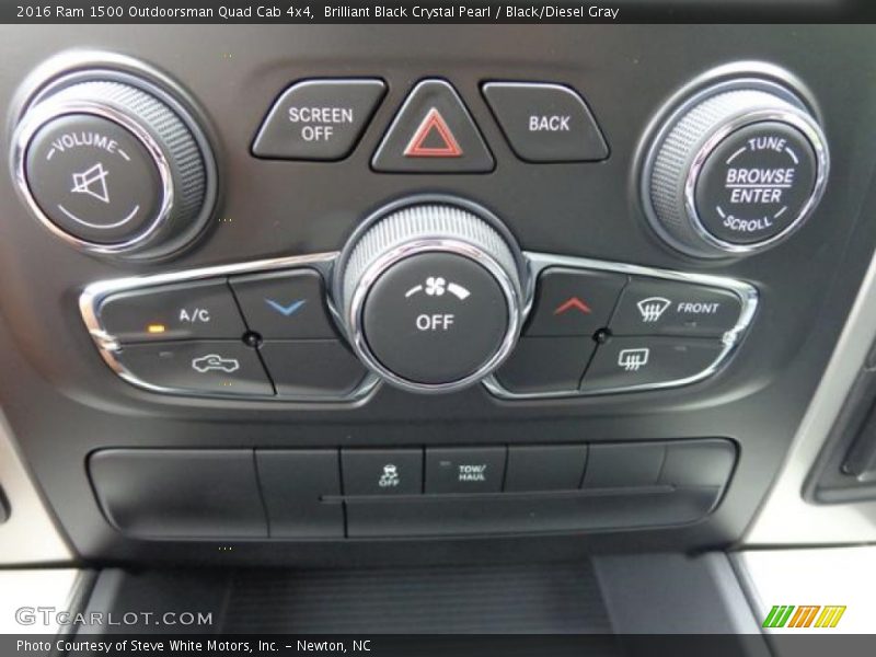 Brilliant Black Crystal Pearl / Black/Diesel Gray 2016 Ram 1500 Outdoorsman Quad Cab 4x4