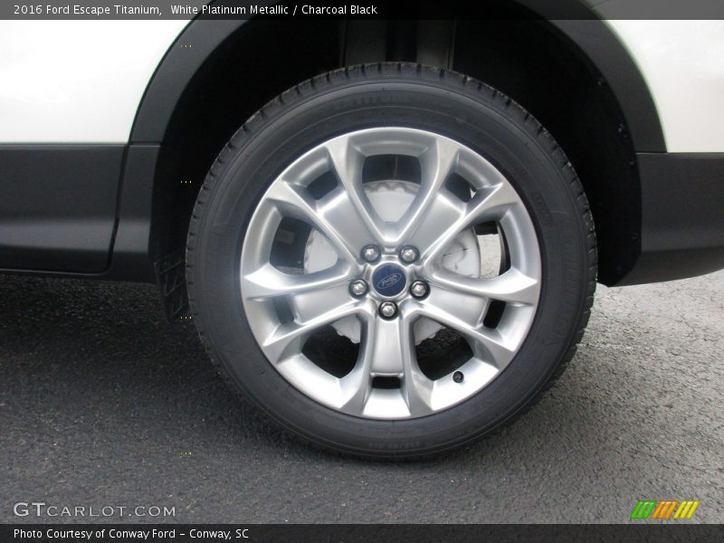 White Platinum Metallic / Charcoal Black 2016 Ford Escape Titanium