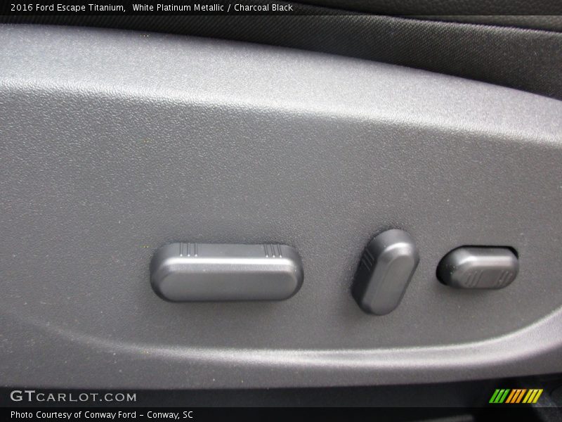 White Platinum Metallic / Charcoal Black 2016 Ford Escape Titanium