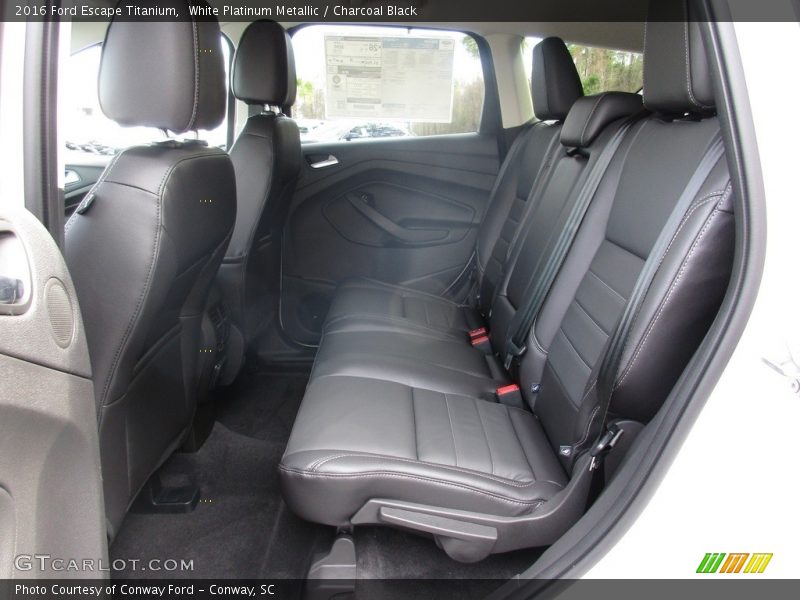 White Platinum Metallic / Charcoal Black 2016 Ford Escape Titanium