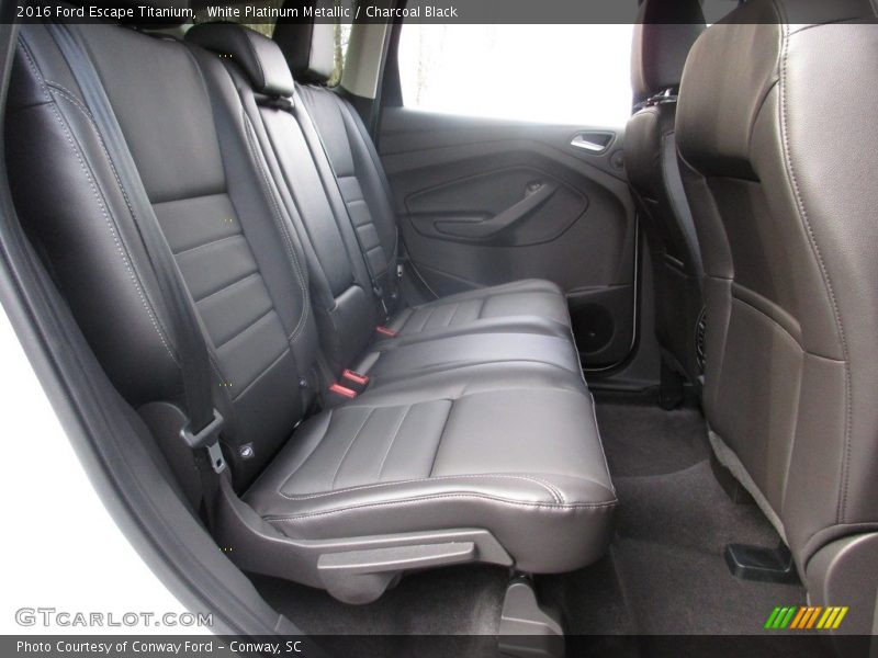 White Platinum Metallic / Charcoal Black 2016 Ford Escape Titanium