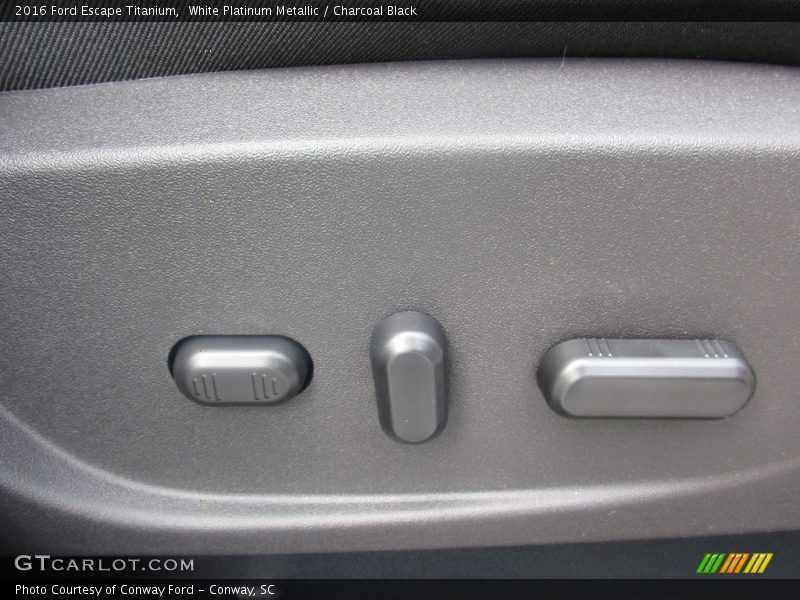 White Platinum Metallic / Charcoal Black 2016 Ford Escape Titanium