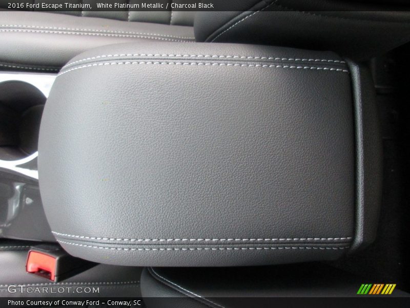 White Platinum Metallic / Charcoal Black 2016 Ford Escape Titanium