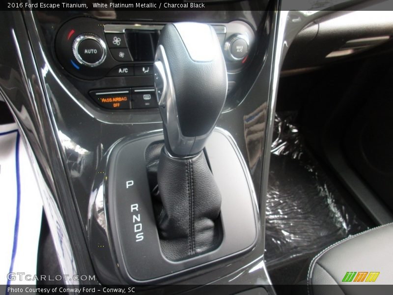 White Platinum Metallic / Charcoal Black 2016 Ford Escape Titanium