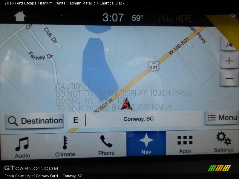 White Platinum Metallic / Charcoal Black 2016 Ford Escape Titanium