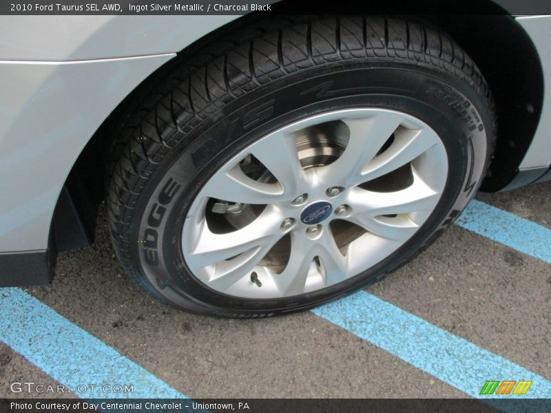 Ingot Silver Metallic / Charcoal Black 2010 Ford Taurus SEL AWD