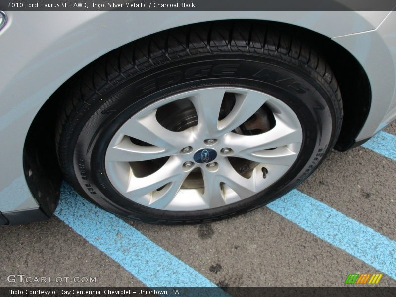 Ingot Silver Metallic / Charcoal Black 2010 Ford Taurus SEL AWD