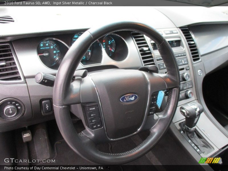 Ingot Silver Metallic / Charcoal Black 2010 Ford Taurus SEL AWD