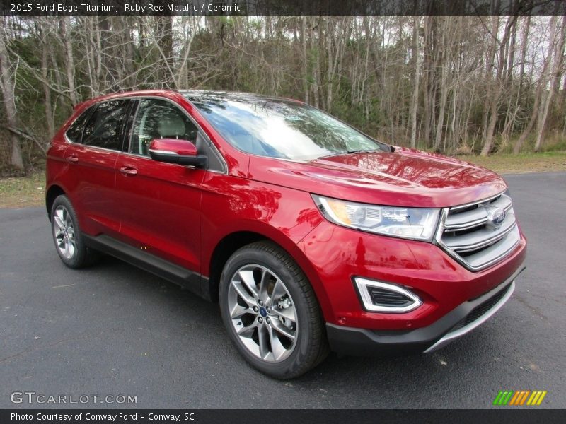 Ruby Red Metallic / Ceramic 2015 Ford Edge Titanium