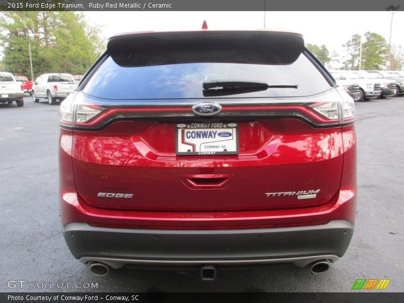 Ruby Red Metallic / Ceramic 2015 Ford Edge Titanium
