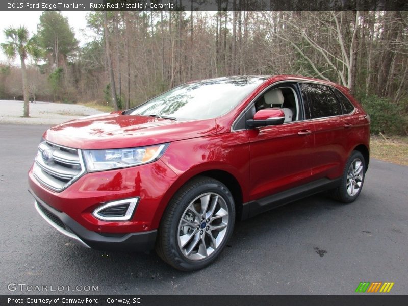 Ruby Red Metallic / Ceramic 2015 Ford Edge Titanium