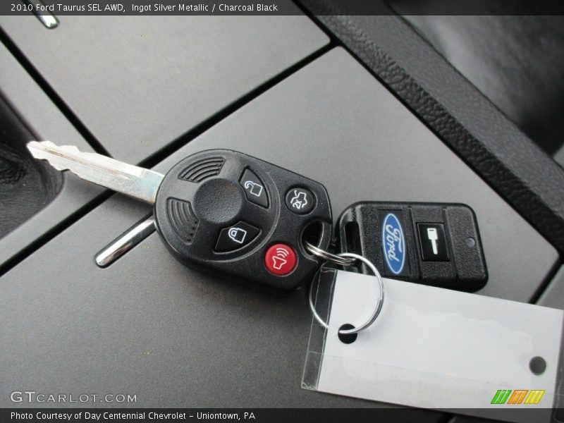 Ingot Silver Metallic / Charcoal Black 2010 Ford Taurus SEL AWD