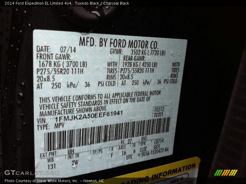 Tuxedo Black / Charcoal Black 2014 Ford Expedition EL Limited 4x4