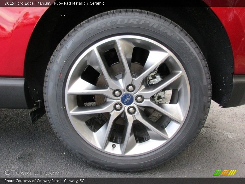 Ruby Red Metallic / Ceramic 2015 Ford Edge Titanium
