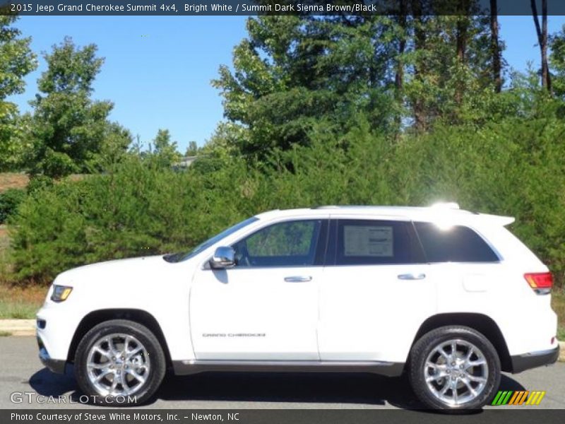 Bright White / Summit Dark Sienna Brown/Black 2015 Jeep Grand Cherokee Summit 4x4