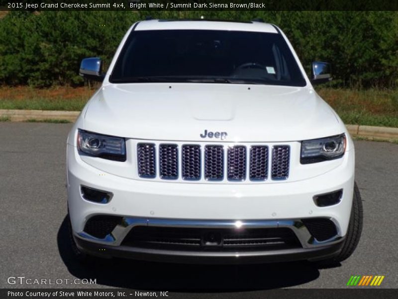 Bright White / Summit Dark Sienna Brown/Black 2015 Jeep Grand Cherokee Summit 4x4