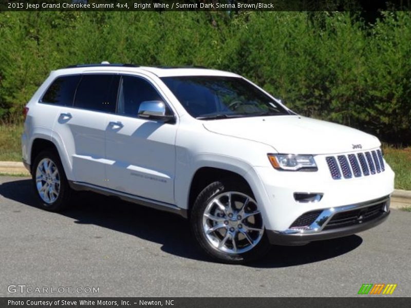 Bright White / Summit Dark Sienna Brown/Black 2015 Jeep Grand Cherokee Summit 4x4