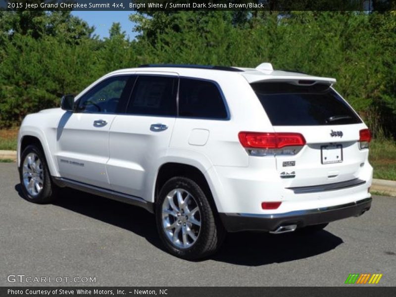 Bright White / Summit Dark Sienna Brown/Black 2015 Jeep Grand Cherokee Summit 4x4
