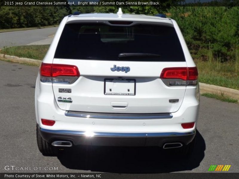 Bright White / Summit Dark Sienna Brown/Black 2015 Jeep Grand Cherokee Summit 4x4