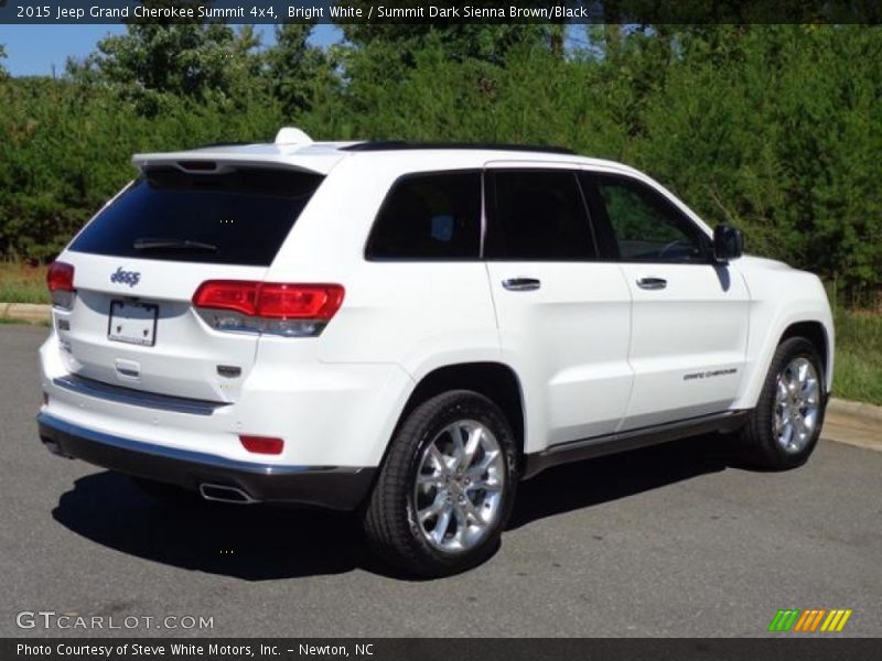 Bright White / Summit Dark Sienna Brown/Black 2015 Jeep Grand Cherokee Summit 4x4